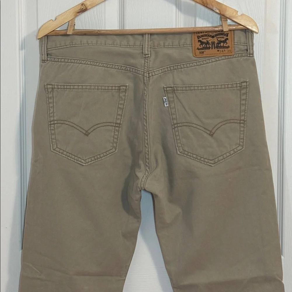 Levi’s 508 Tan Cotton Jeans, Reugular taper fit, 34 x 30